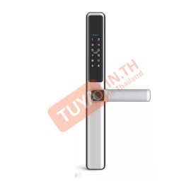 DL-M08C กลอนล็อคประตูบานเลื่อนแบบก้าน มีกล้องในตัวสีเงิน แอพ+รหัส+การ์ด+นิ้วมือ