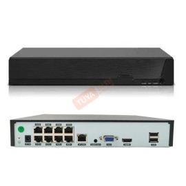 CMRK-PA04 ชุดกล้องวงจรปิดแบบมีสาย 4 ตัว POE พร้อม NVR สีดำ 3MP H.265 1080P DC12V