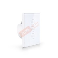CTSW-EU01 สวิตซ์เปิดปิดผ้าม่าน ขนาดEU สีขาวเทา 220V LN WIFI