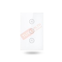 FSW-US01 สวิตซ์เปิดปิดพัดลม WIFI+433MHz กรอบUS สีขาว 100-250V
